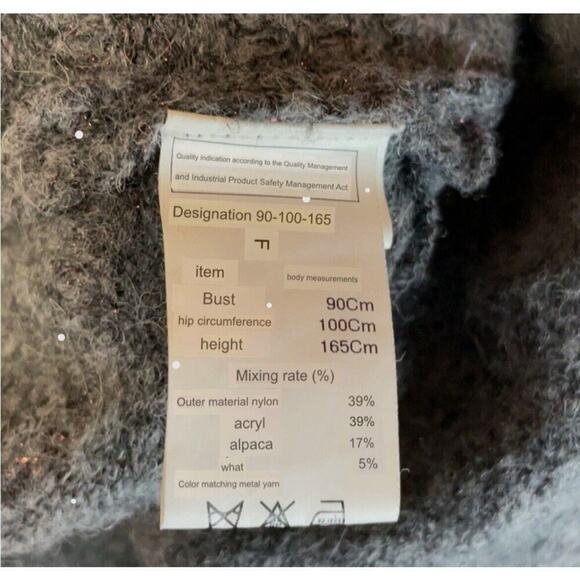 Garmentory SSENSE Sweater Dress Japan Women Small Gold Flecks System Wool Blend - Picture 9 of 10